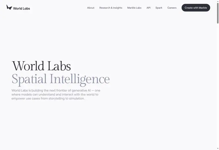 Captura del sitio worldlabs.ai